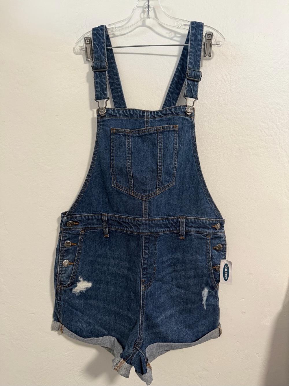 Old Navy Classic Blue Denim Overalls Medium NWT